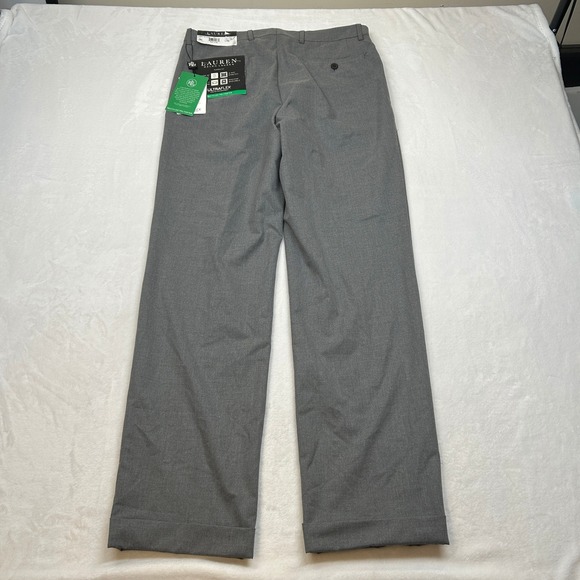 Lauren Ralph Lauren Gray Dress Pants Mens 32x32 Ultraflex Classic‎ Fit NEW - Picture 3 of 7